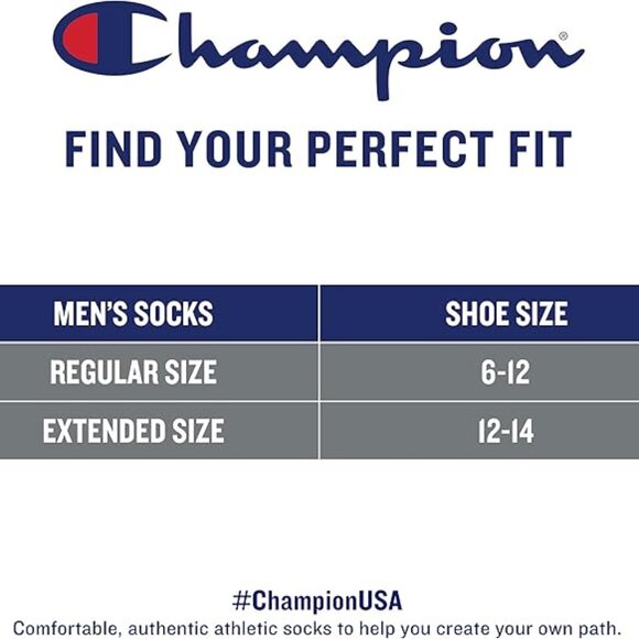 Champion Men's Double Dry Moisture Wicking Ankle Socks; 6. 6-12 Pack - Picture 3 of 7